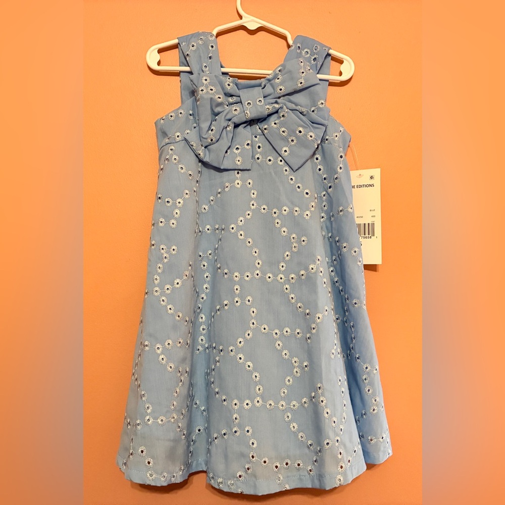 Rare Editions Blue eyelet Dress. Sz 5